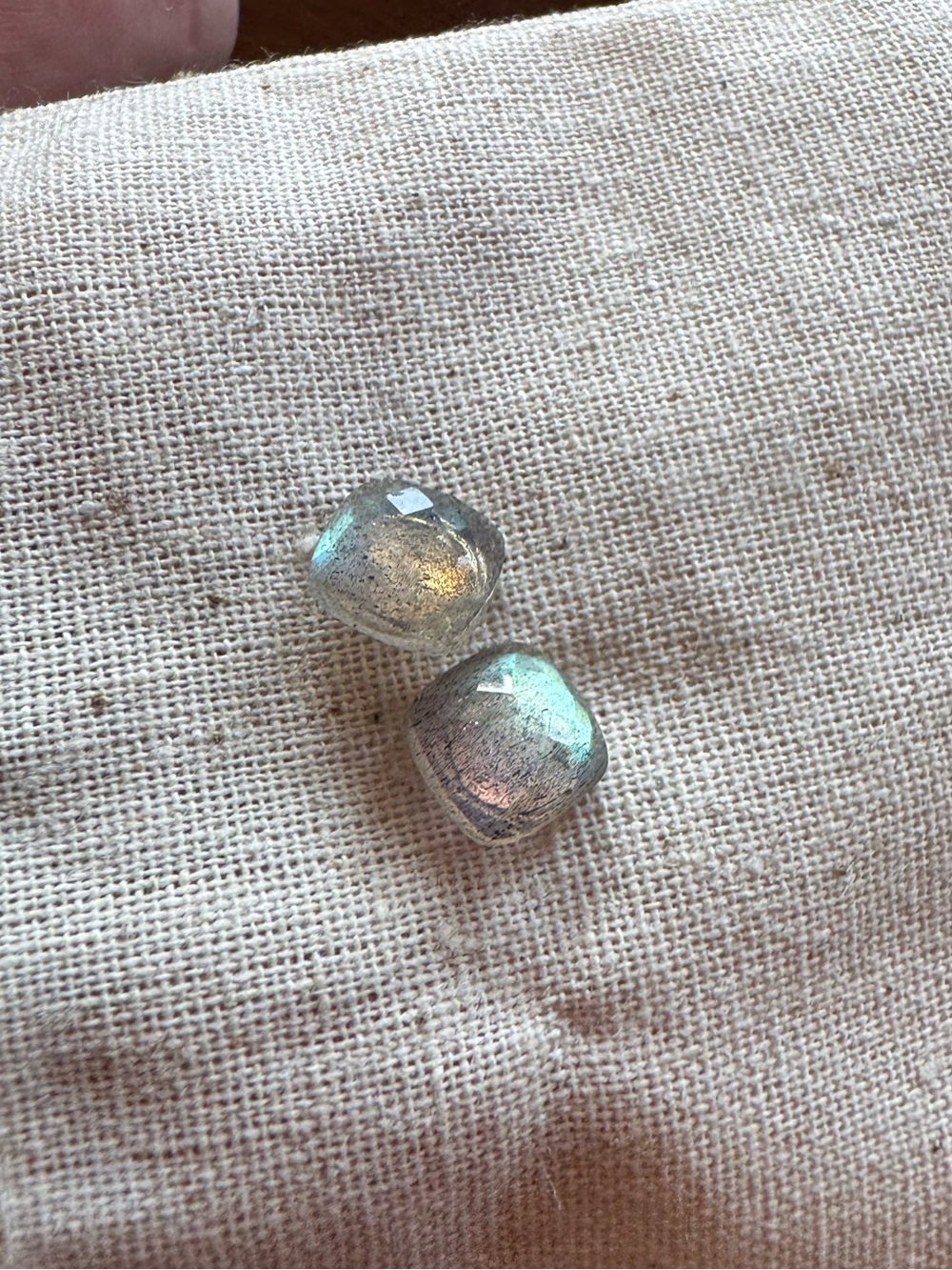 Faceted Labradorite studs